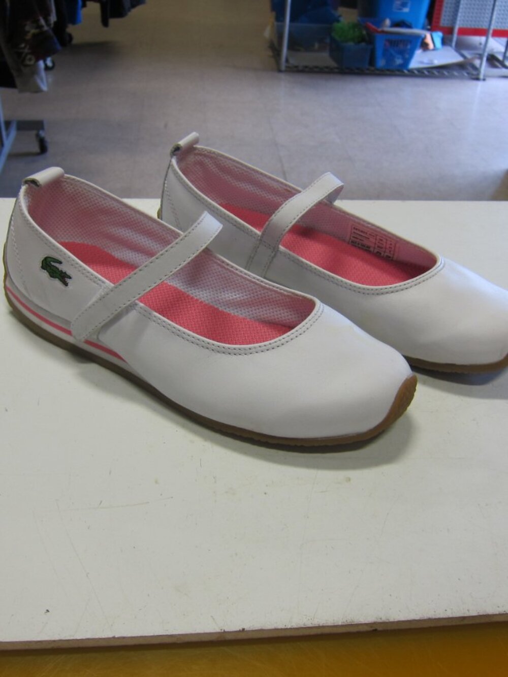 Lacoste Women's 6 Antibes Sport Pink/White Mary Jane Style Shoe's